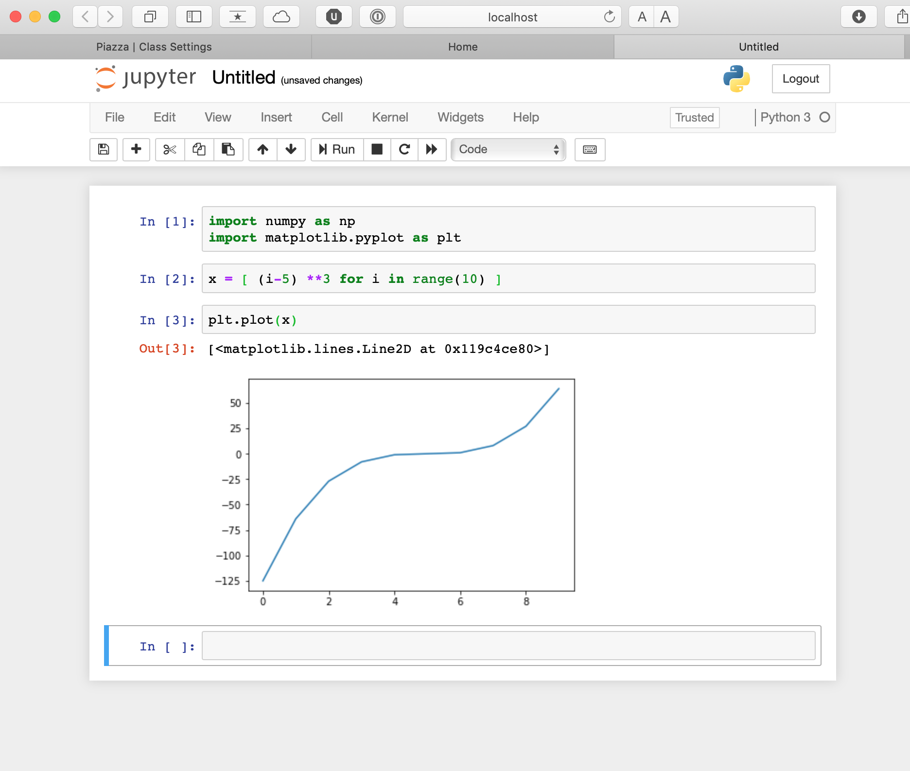 Jupyter Notebook Interface